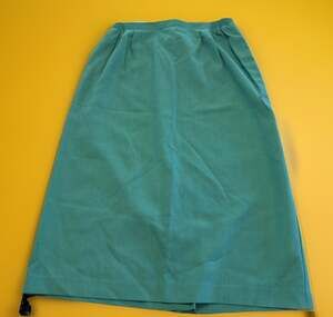 Vintage Tan Jay Green Knee Length Skirt Kick Pleat Garden Party Spring 14-26/28